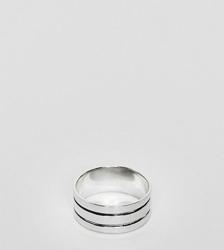 Designb Tri Band Ring In Sterling Silver Exclusive To Asos - Silver