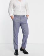 Harry Brown Birdseye Patch Pocket Slim Fit Suit Pants-blue