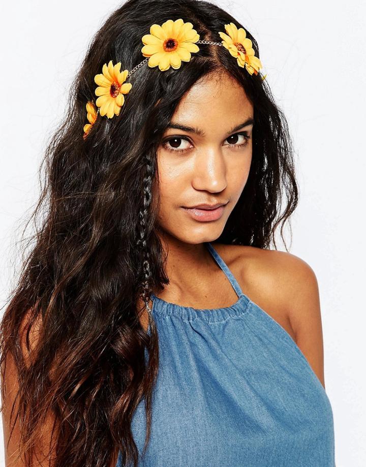 Asos Sunflower Headband - Yellow