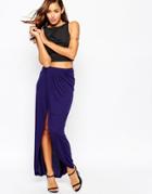 Asos Wrap Maxi Skirt In Jersey - Chilli Red $10.50