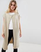 Ichi Sleeveless Cardigan - Cream