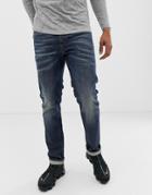 Diesel Buster Regular Slim Fit Jeans In 084zu Mid Wash-blue