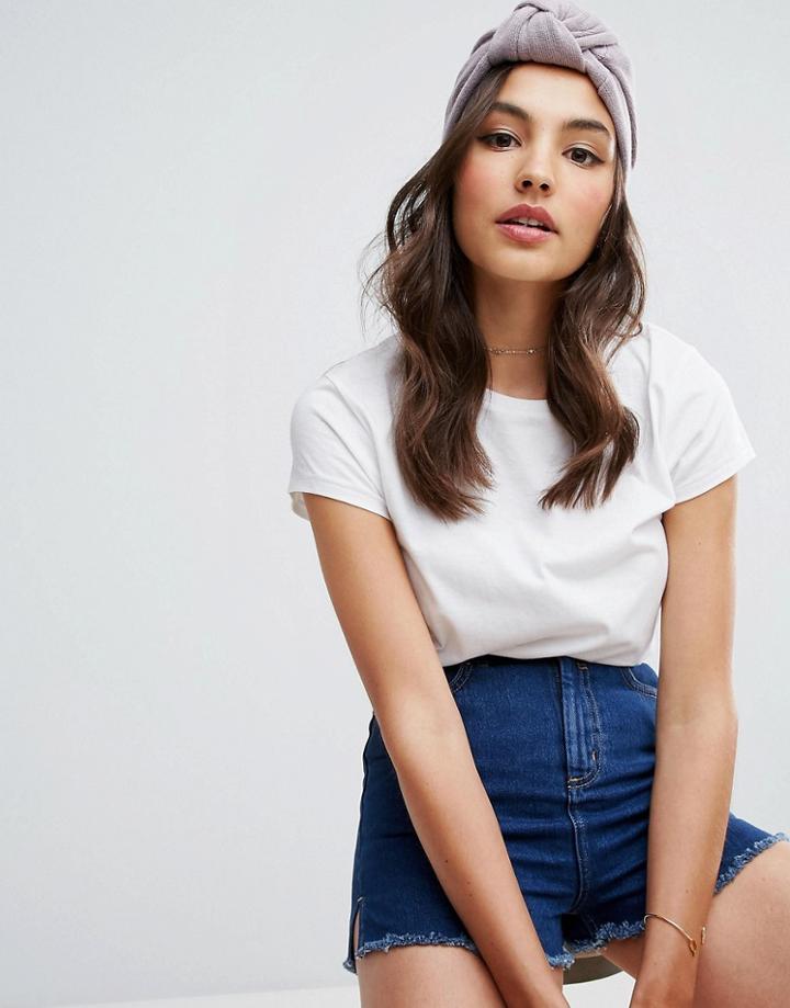 Asos Knot Front Headband - Purple