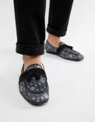 Asos Design Loafers In Geo Print With Tassel - Multi