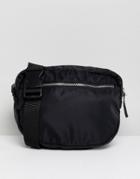 Monki Zip Front Body Bag - Black