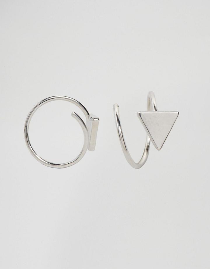 Pieces Balina Through & Through Earrings - Silver