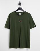 Tommy Jeans Tiny Circular Logo T-shirt In Green