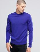 Fred Perry Sweater With Crew Neck In Regal Marl - Blue