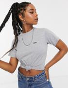 Vans Gray Small Logo T-shirt-black
