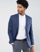 Jack & Jones Premium Slim Suit Jacket In Texture - Navy