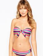 Marie Meili Orlando Stripe Bikini Top - Midnight Blue Stripe