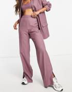 Topshop Minimal Tailored Pants In Purple