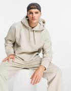 Topman Oversized Hoodie In Stone - Part Of A Set-grey