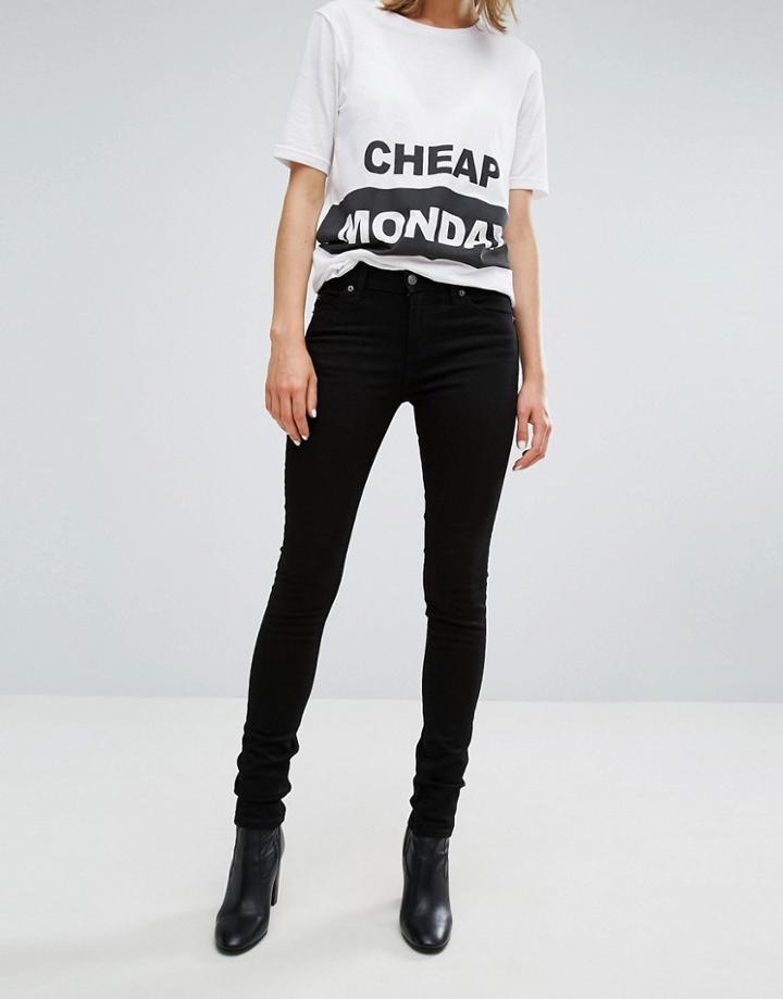 Cheap Monday Mid Rise Skinny Jean - Black