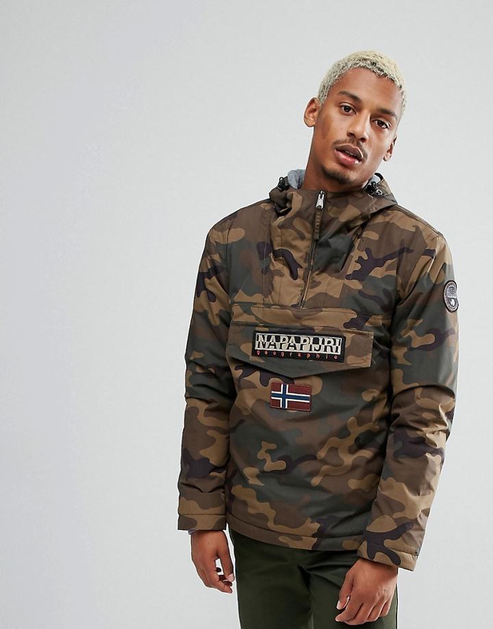 Napapijri Rainforest Jacket In Camo - Green