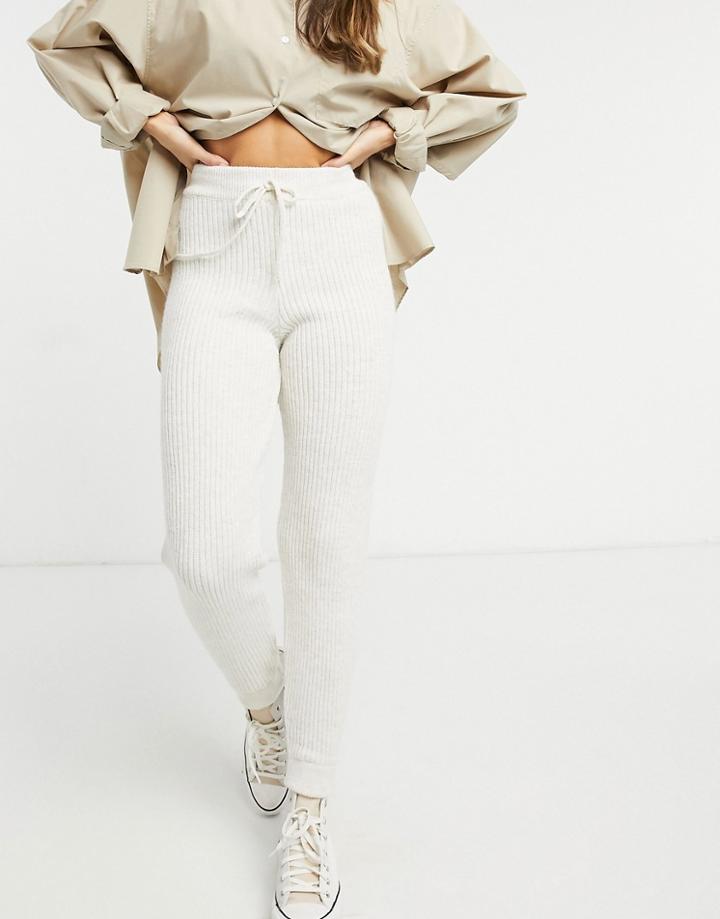 Miss Selfridge Coordinating Sweatpants In Oatmeal-white