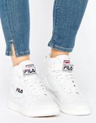 Fila Fx100 High Top Sneakers In White - White