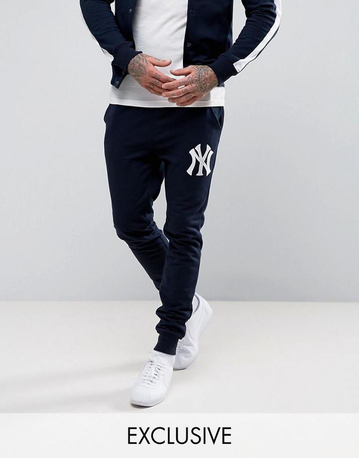 Majestic Yankees Skinny Joggers Exclusive To Asos - Navy