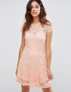 Vero Moda Lace Mini Dress - Pink