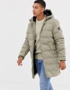 Jack & Jones Originals Long Length Puffer Parka - Beige