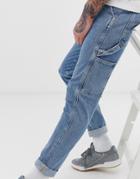 Jack & Jones Intelligence Carpenter Jeans In Blue Denim