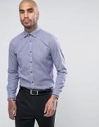 Lambretta Smart Houndstooth Printed Slim Fit Shirt - Navy