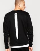 Asos Sweatshirt With Back Print - Black