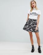 Love Moschino Marbled A-line Skirt - Black
