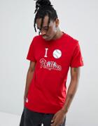 New Era Mlb Philadelphia Phillies Love T-shirt In Red - Red
