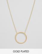 Pilgrim Circle Gold Plated Necklace - Gold