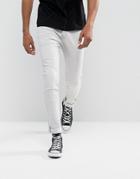 Allsaints Skinny Jeans In Light Gray - Gray