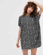 Noisy May Monochrome Tunic Mini Dress - Multi