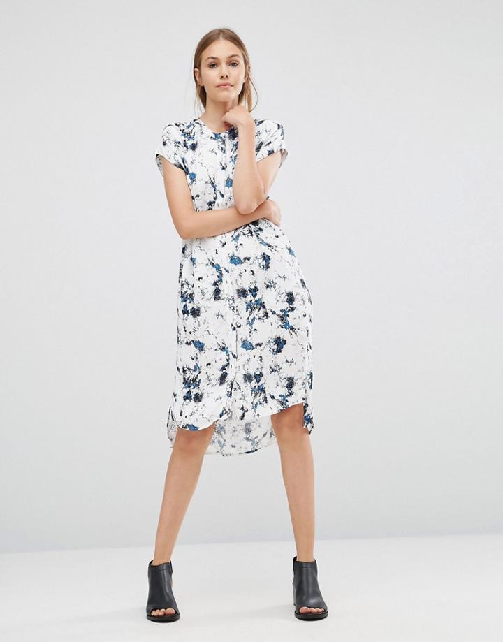 Just Female Marble Shirt Dress - Blue