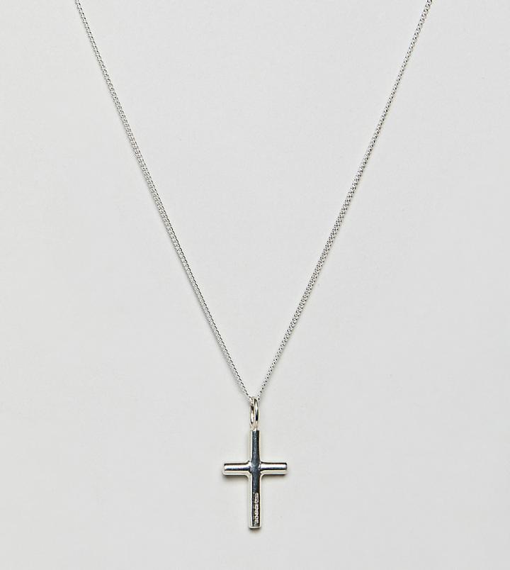 Katie Mullally Cross Pendant Necklace In Sterling Silver - Silver