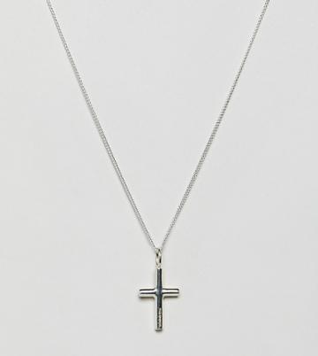 Katie Mullally Cross Pendant Necklace In Sterling Silver - Silver