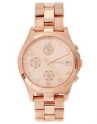 Marc Jacobs Henry Rose Gold Chronograph Watch Mbm3074 - Rose Gold