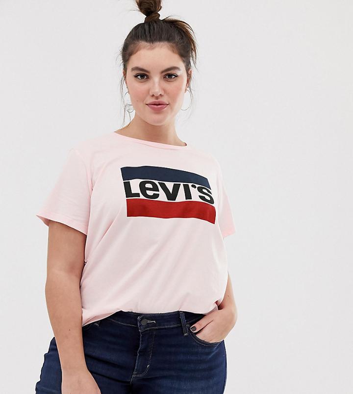 Levi's Plus Sports Logo T-shirt-pink