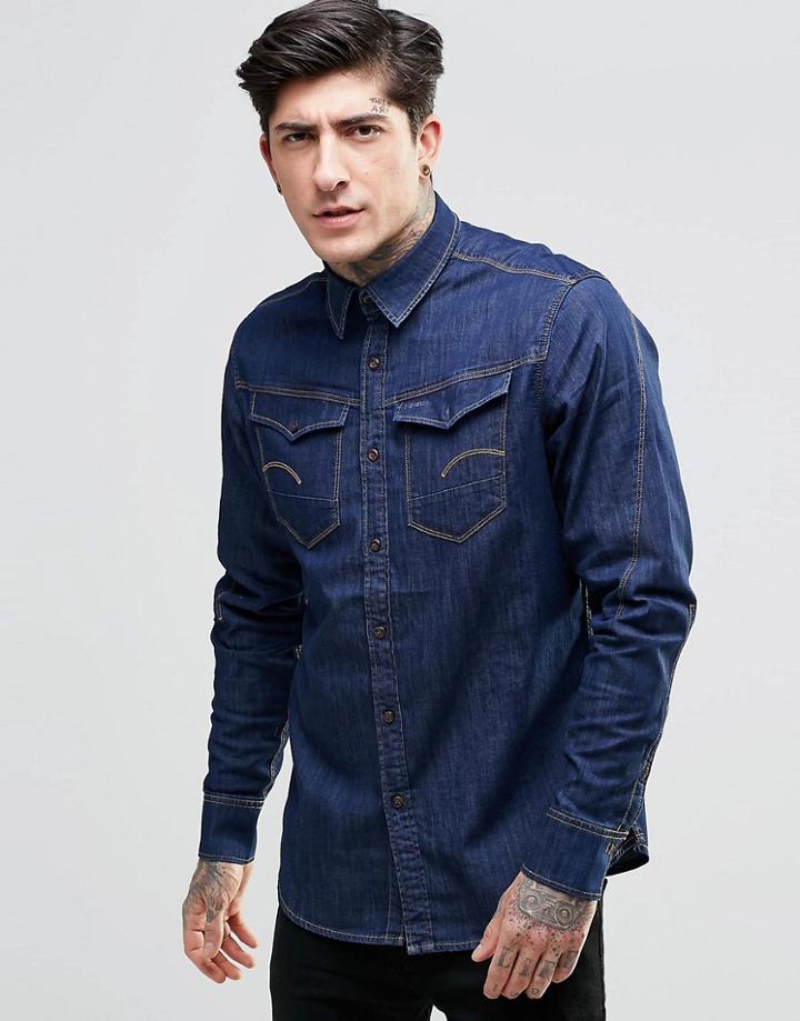 G-star Arc 3d Denim Shirt - Navy