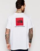 The North Face T-shirt With Red Box Logo - White