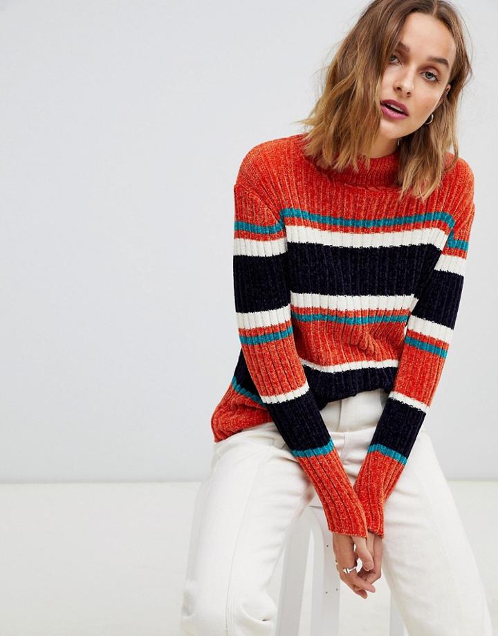 Moon River Stripe Knit Sweater-multi