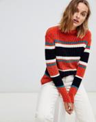 Moon River Stripe Knit Sweater-multi