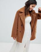 Moon River Reversible Fleece Coat - Brown