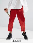 Reclaimed Vintage Halloween Inspired Relaxed Pants In Stripe - Red