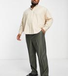Harry Brown Plus Loose Fit Bamboo Suit Pants-green