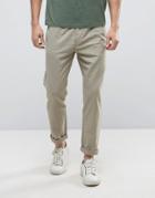 Selected Homme Pant In Tapered Fit With Elasticated Waist - Beige