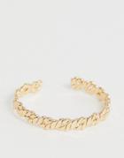 Designb Chain Effect Cuff Bracelet In Gold - Gold