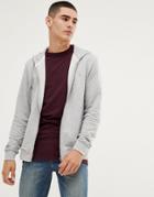 Farah Kyle Hooded Zip Through Sweat In Gray - Gray