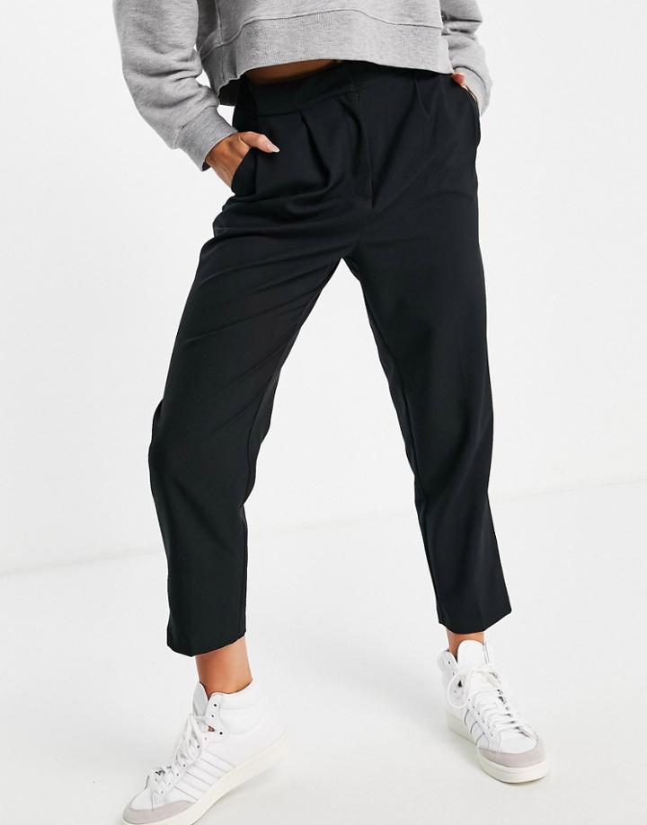 Asos Design Tailored Chic Tapered Pants In Black