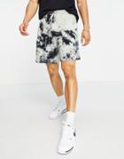 Asos Design Oversized Shorts In Tie Dye - Part Of A Set-multi