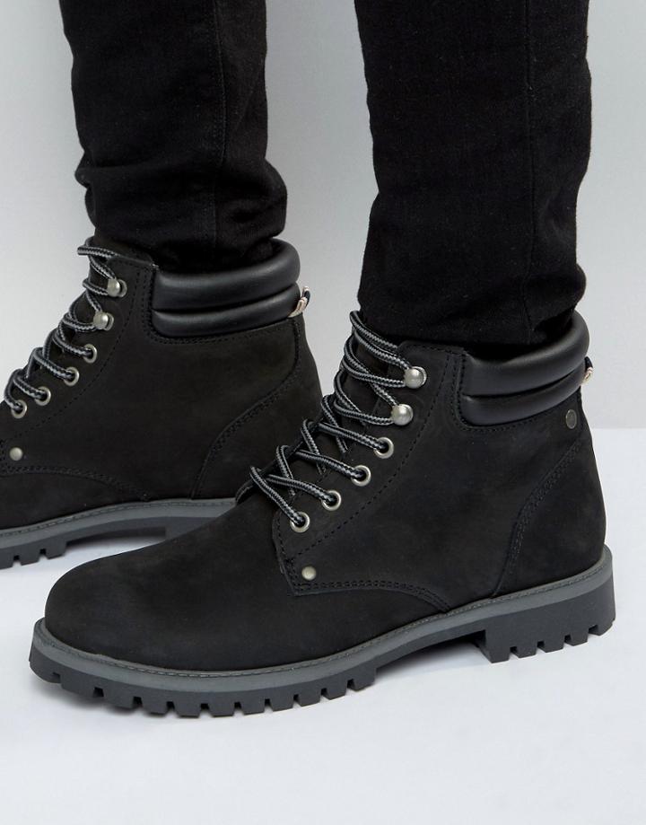 Jack & Jones Stoke Nubuck Boots - Black